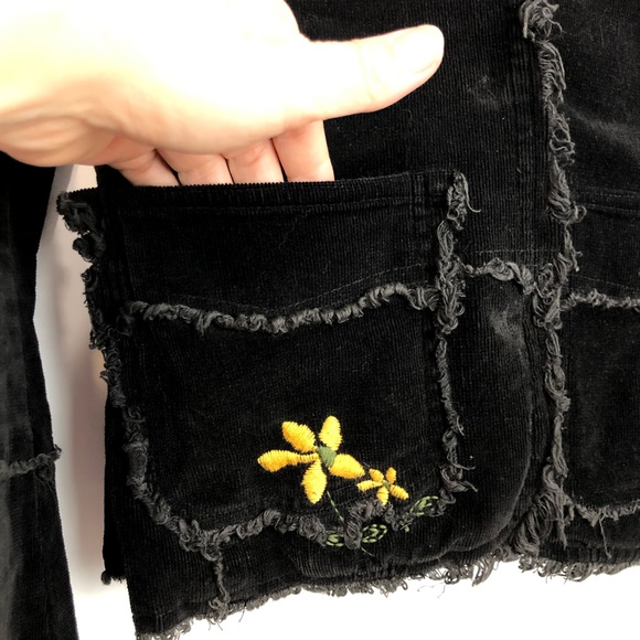 LaClasseCouture black corduroy embroidered blazerM - Picture 5 of 16